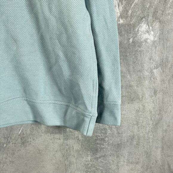 CLUB ROOM Men's Pale Glass Birdseye Mock-Neck Quarter-Zip Pullover Sweater SZ L - Picture 7 of 11